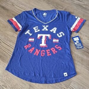 Texas Rangers Blue T-Shirt Size Medium By Starter